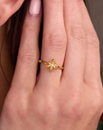 Bumblebee Citrine Gold Adjustable Ring