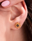 Sunflower Gold Stud Earrings