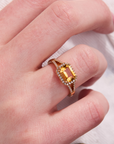 Citrine Timeless Gold Adjustable Ring