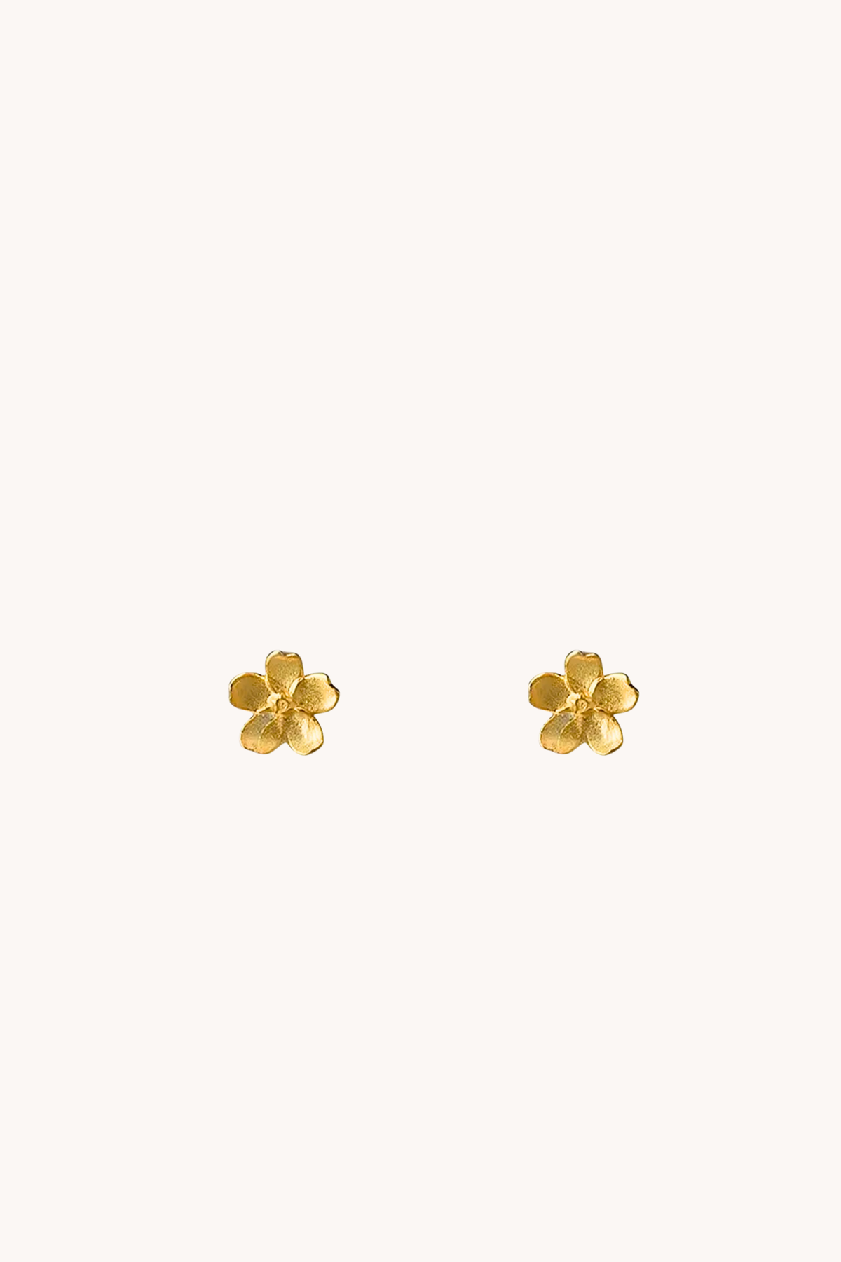 Cherry Blossom solo gold stud