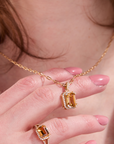 Citrine Timeless Gold Adjustable Ring