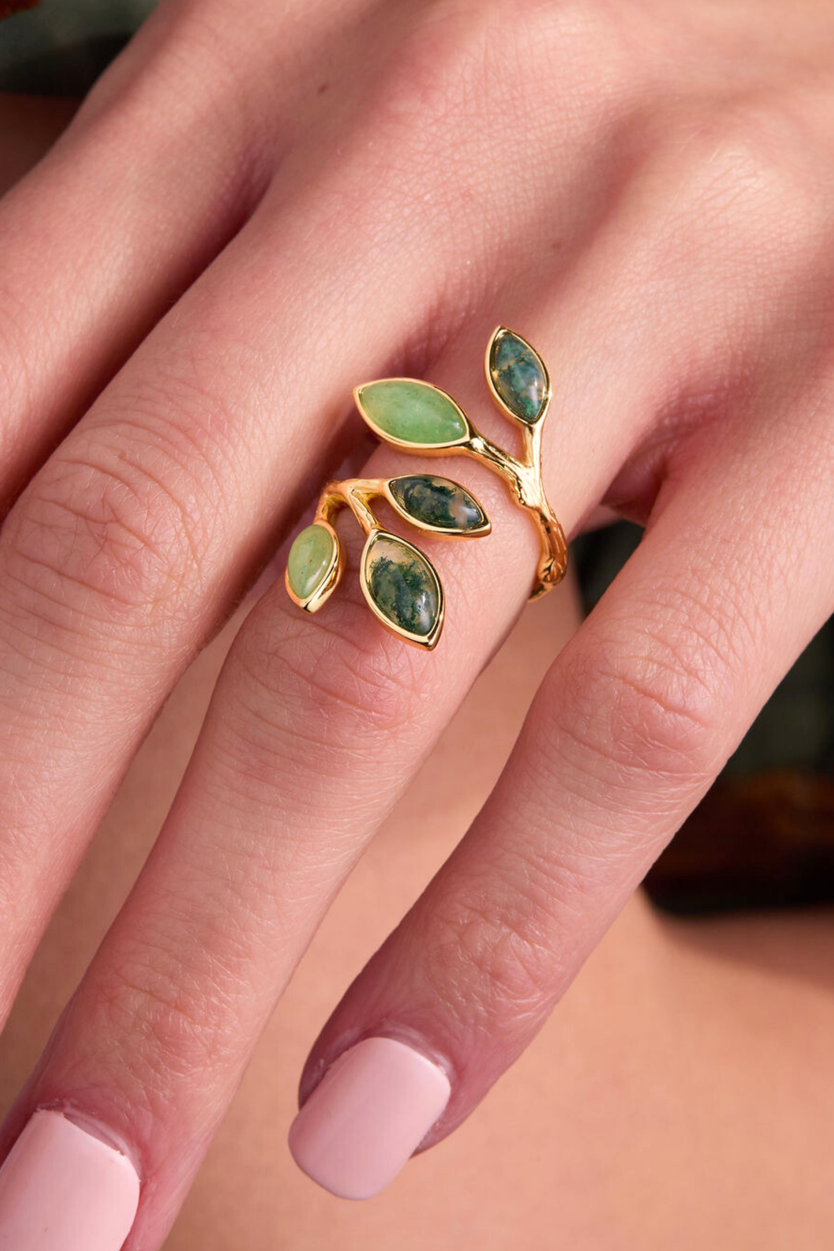 Fall Leaf Gold Adjustable Ring
