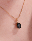 London Blue Topaz Oval Pendant With Chain