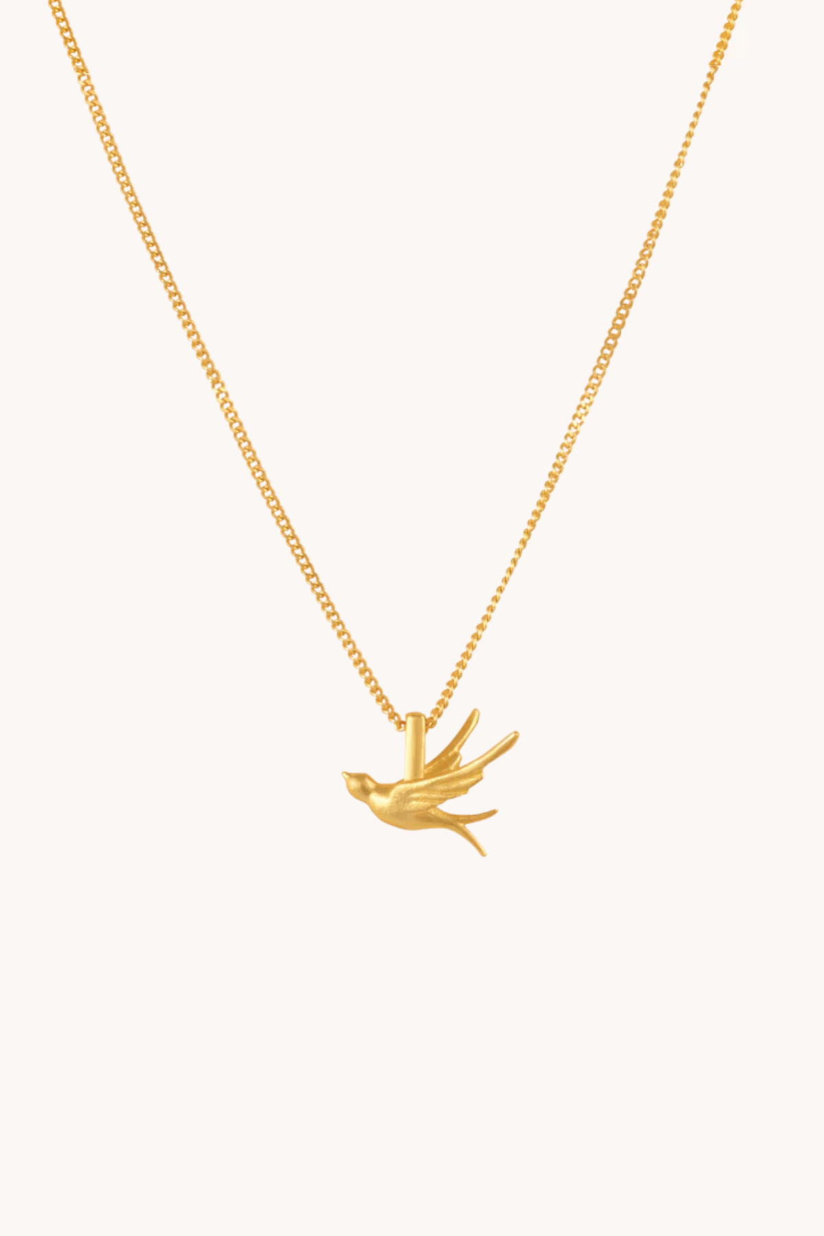 Bird Gold Pendant With Chain