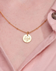 August Poppy Gold Birthflower Necklace