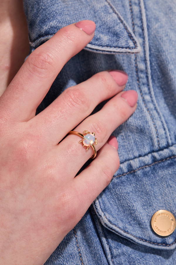 Turtle Gold Adjustable Ring