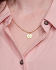 August Poppy Gold Birthflower Necklace