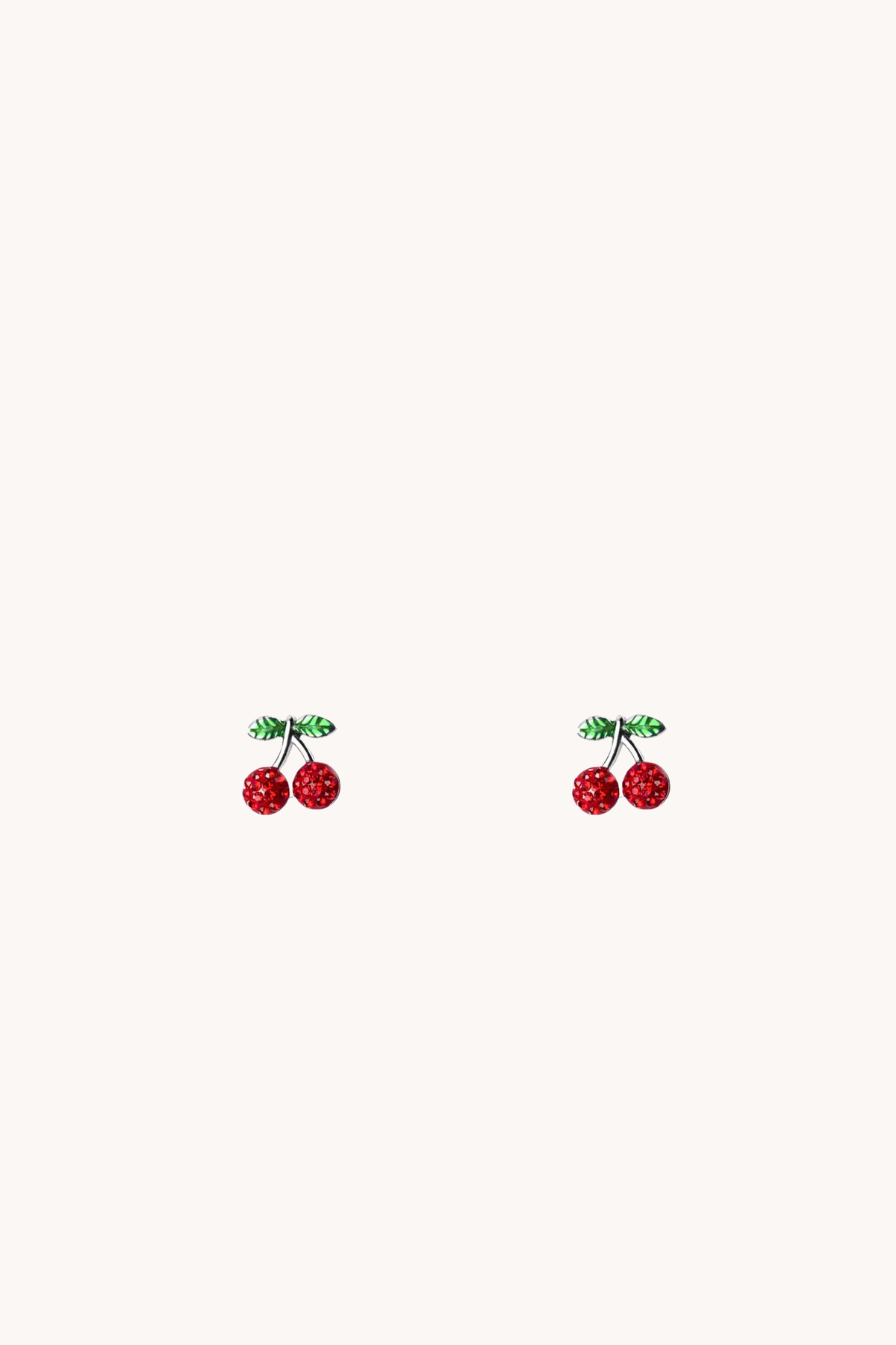 Cherry Gold Stud Earrings