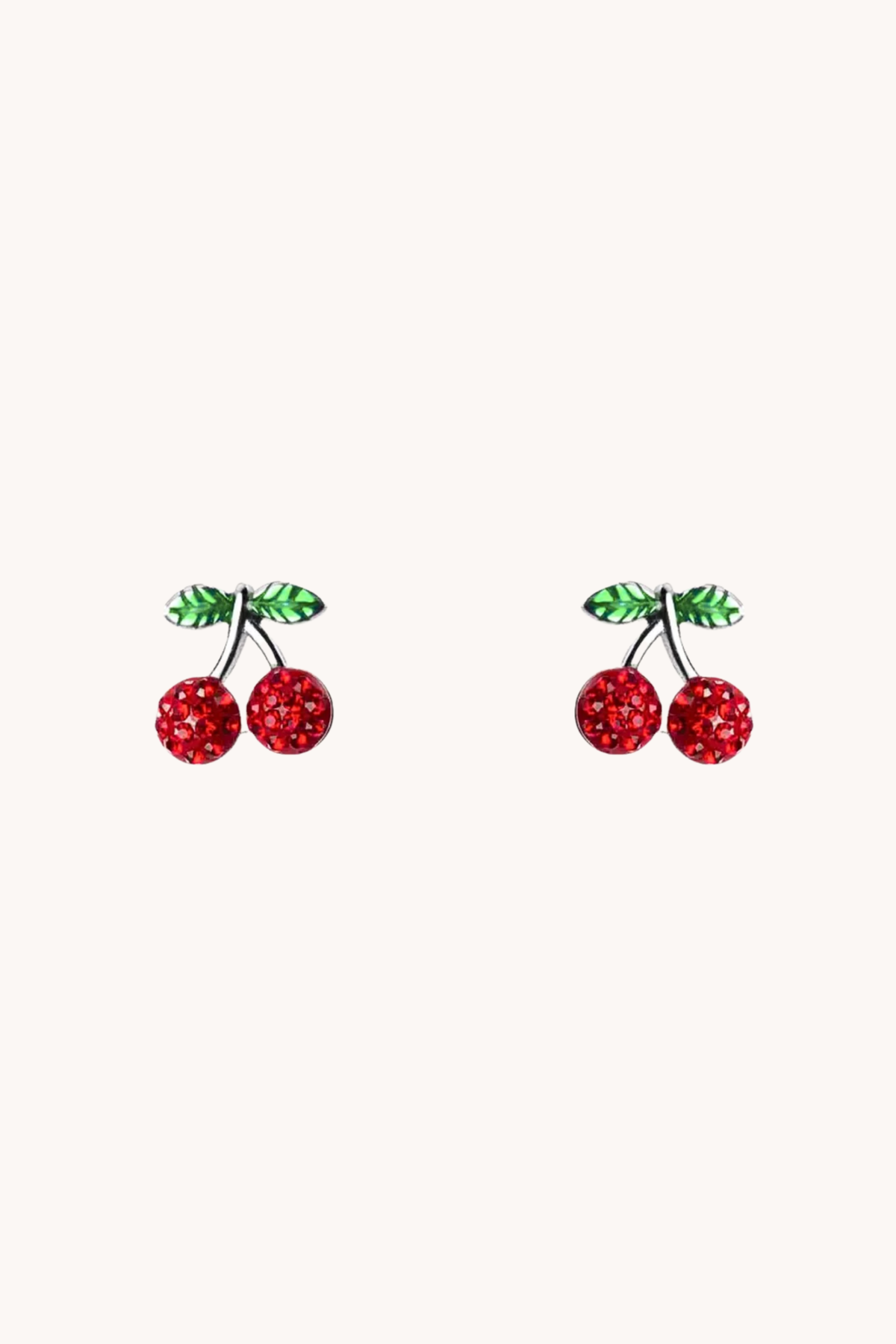 Cherry Gold Stud Earrings