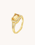 Citrine Timeless Gold Adjustable Ring