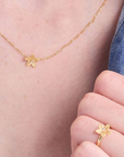 Summer Lily Gold Adjustable Ring