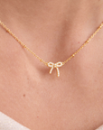 Petite Bow Gold Necklace