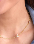 Bumblebee Paperclip Gold Necklace