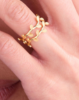 Delicate Vine Gold Adjustable Ring