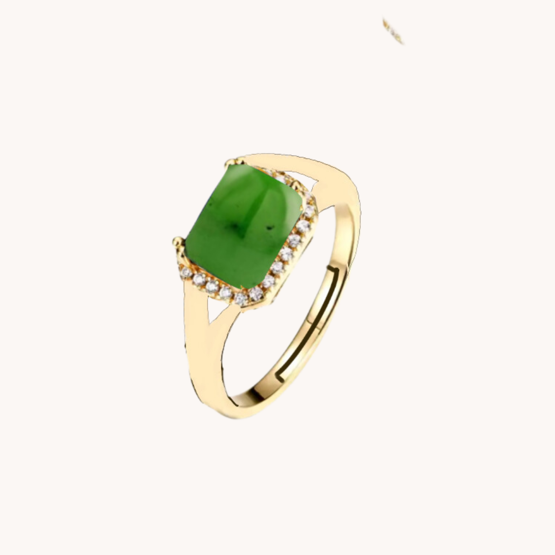 Jade Timeless Gold Adjustable Ring