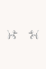 Dog Balloon Silver Studs