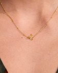 Bumblebee Citrine Gold Necklace