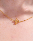 Bumblebee Citrine Gold Necklace