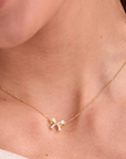 Beautiful Bow Gold Necklace