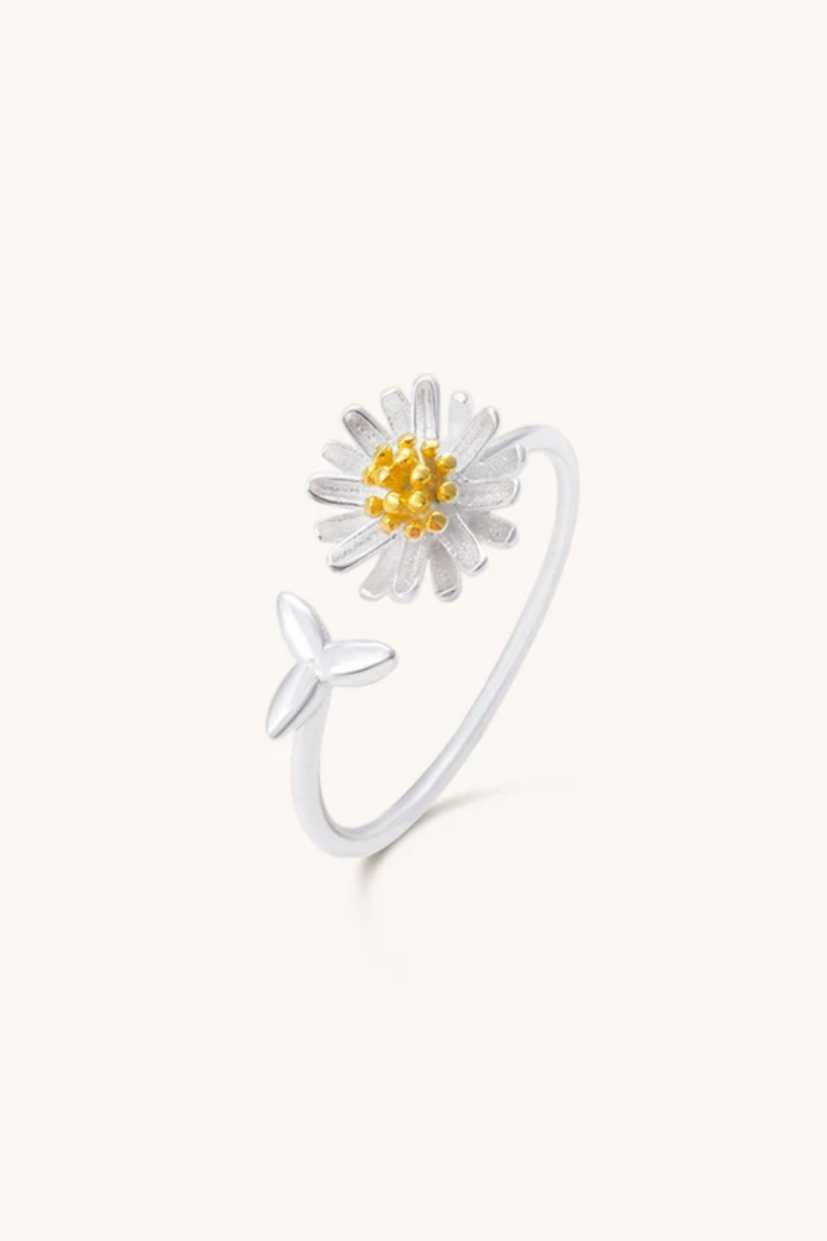 Daisy Silver Adjustable Ring