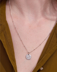April Daisy Silver Birthflower Necklace
