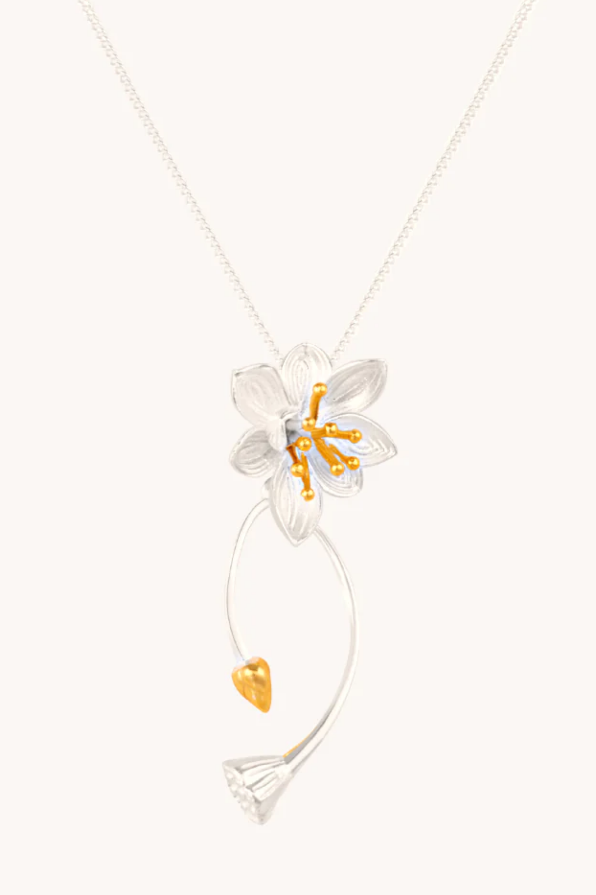 Lotus Pendant With Chain
