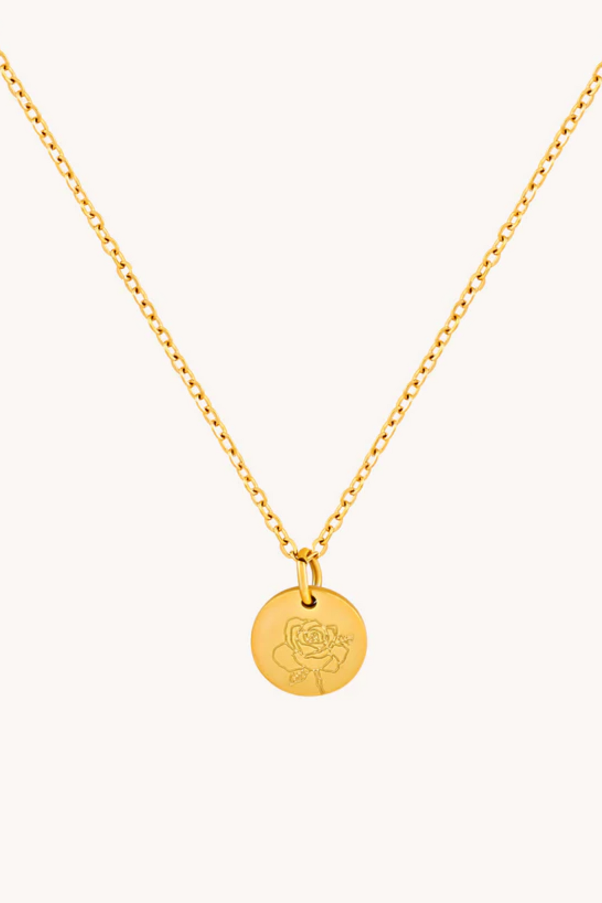 June Rose Gold Birthflower Necklace