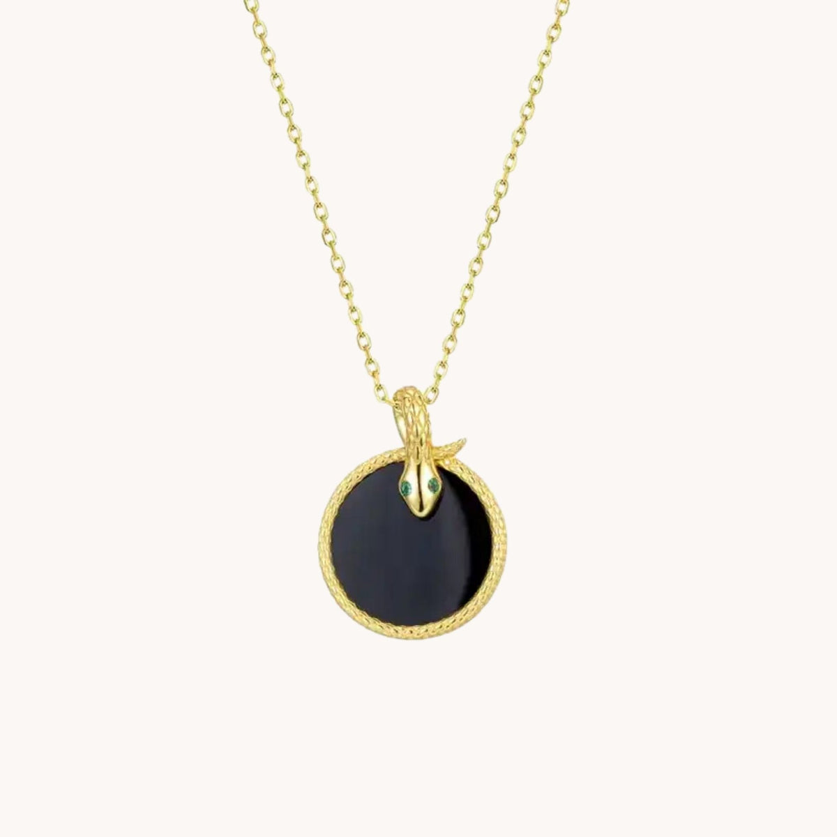 Black Snake Gold Pendant with chain