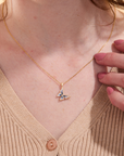 Butterfly Blue Gold Necklace