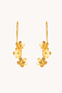 Cherry Blossom Cascade Gold Drop Earrings
