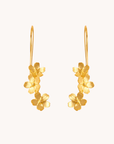Cherry Blossom Cascade Gold Drop Earrings