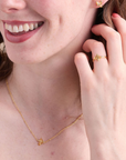 Bumblebee Citrine Gold Adjustable Ring