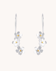 Cherry Blossom Cascade Silver Drop Earrings