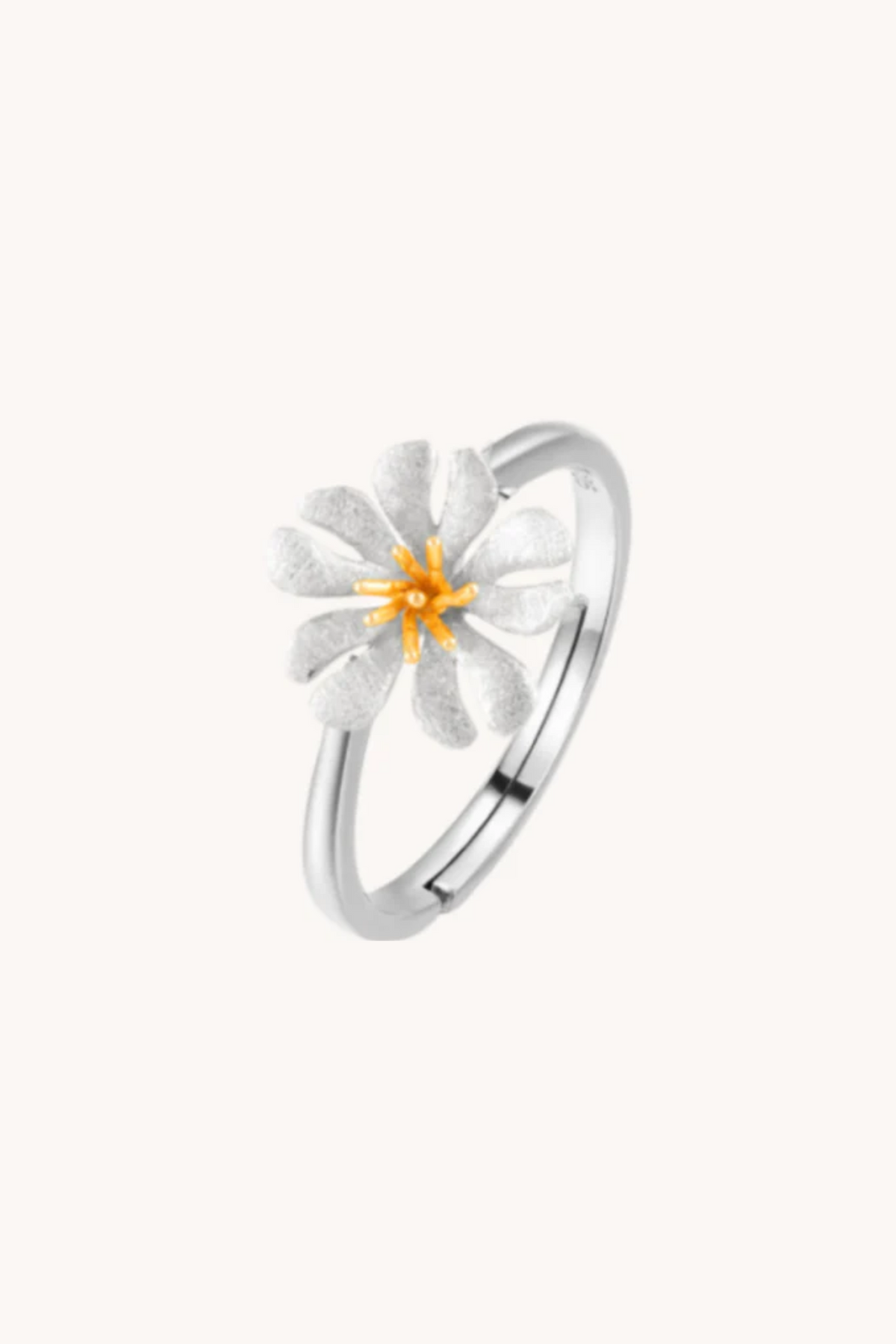 Parijatak silver adjustable ring