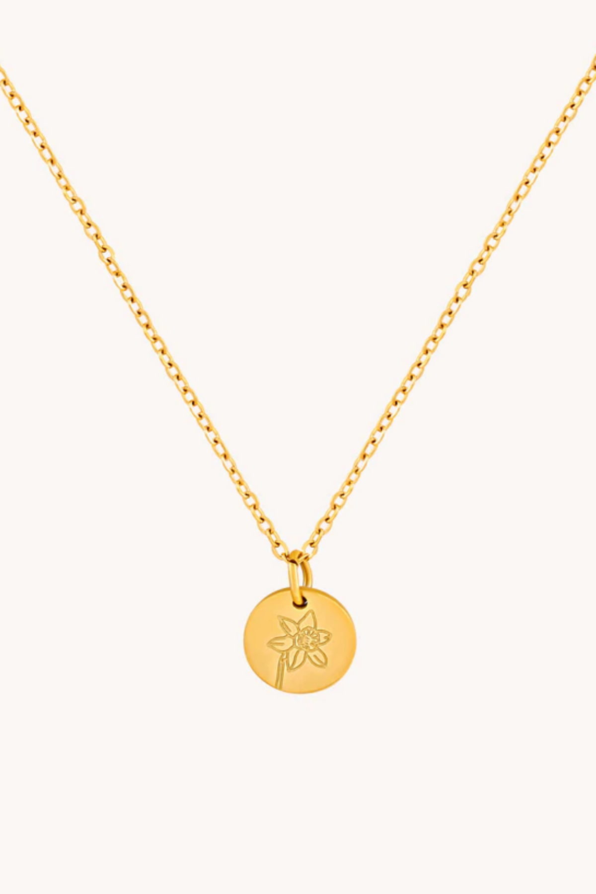 March Daffodils Gold Birthflower Necklace