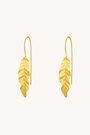 Rose Leaf Gold Drop Earring