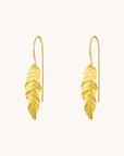Rose Leaf Gold Drop Earring