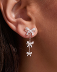Beautiful Bow Silver Drops