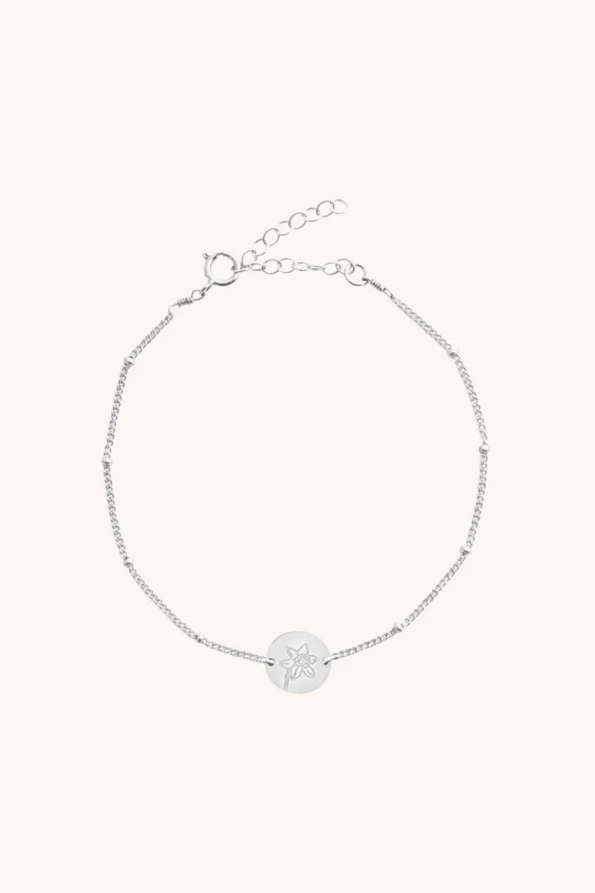 March Daffodils silver  Birthflower Bracelet