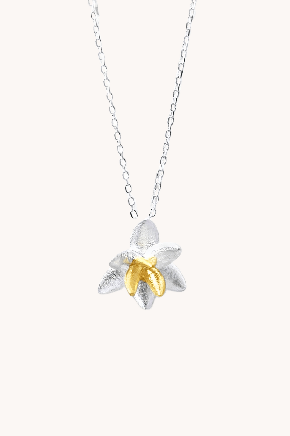 Lotus Blossom Silver Necklace