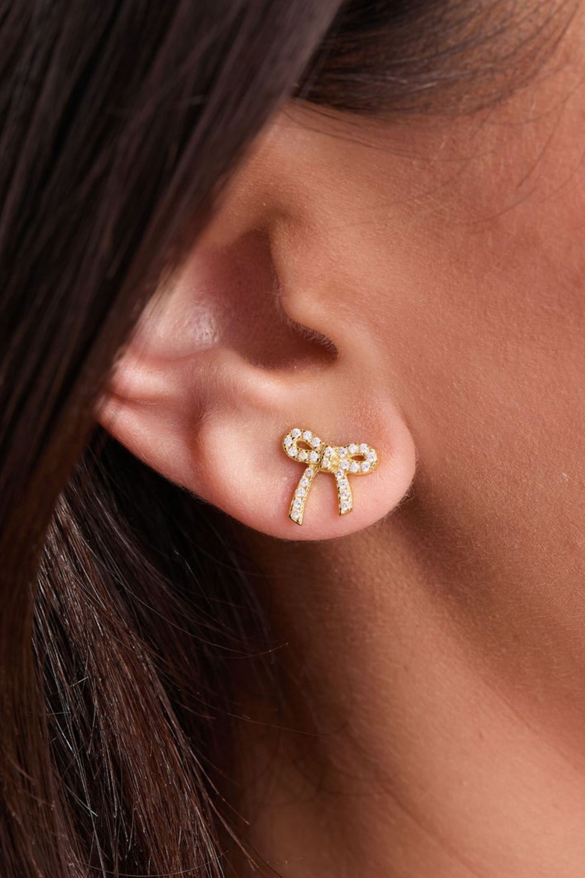 Petite Bow Gold Studs