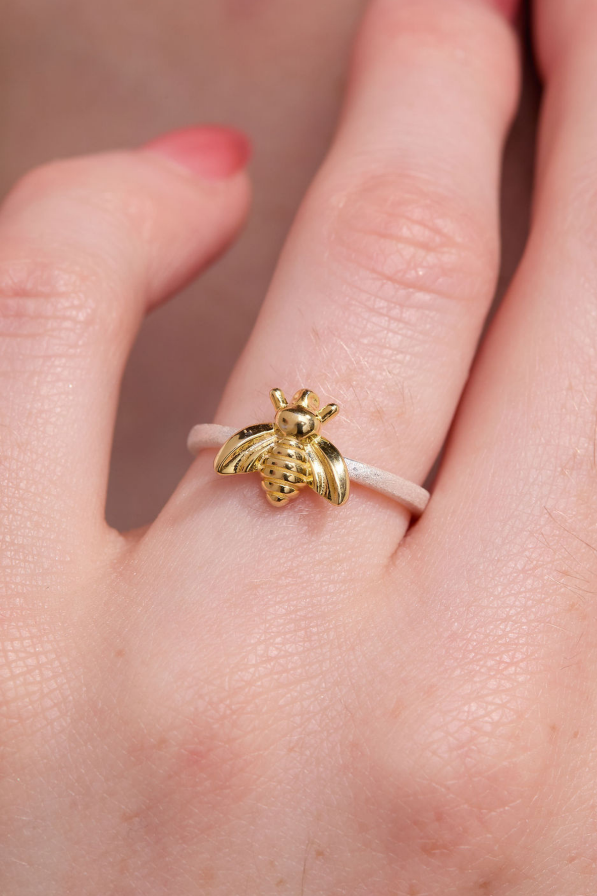 Bumbling Bee Gold Adjustable Ring