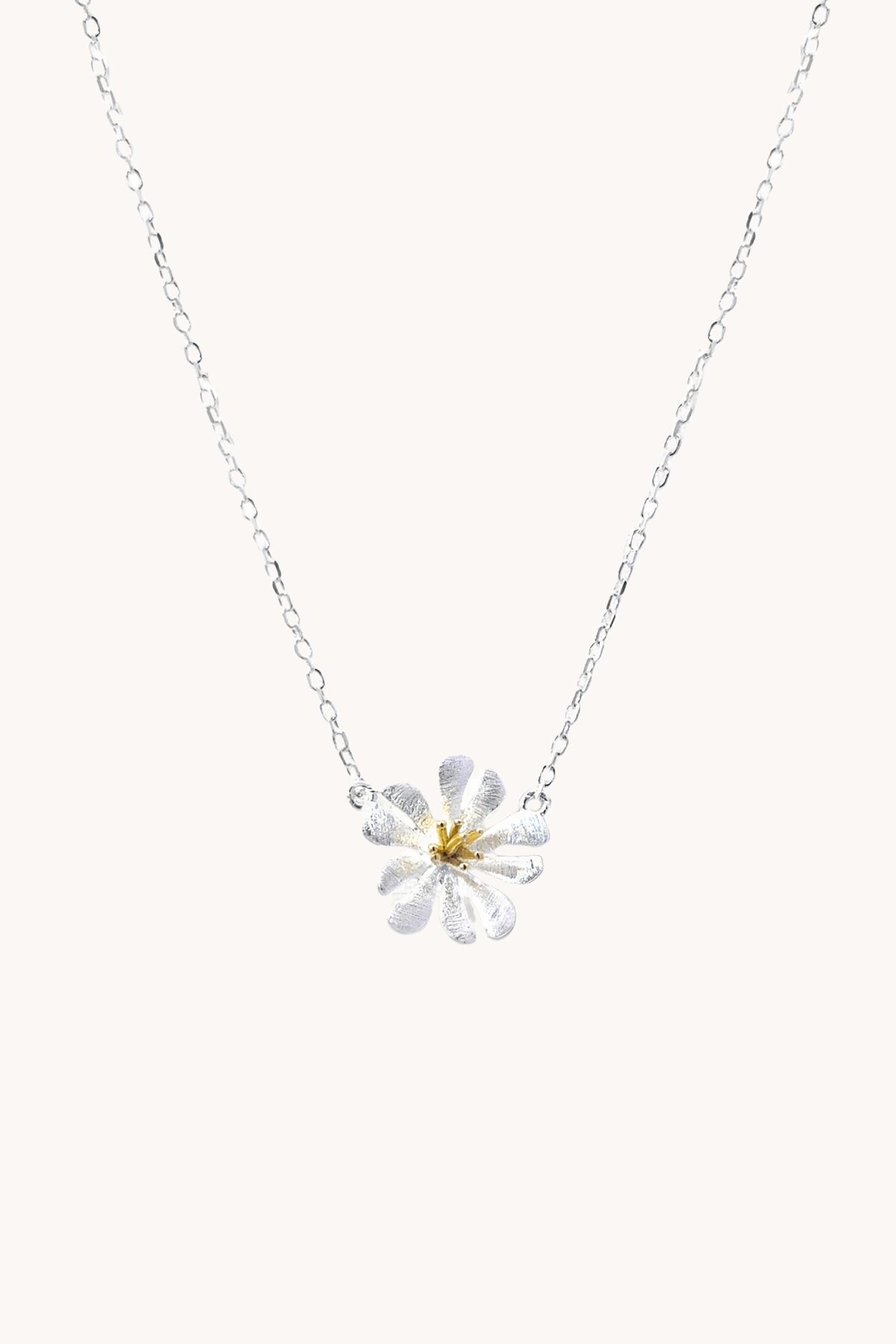 Parijatak silver necklace