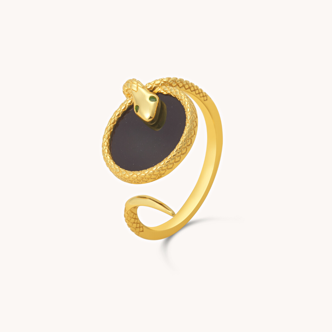 Adjustable online black ring