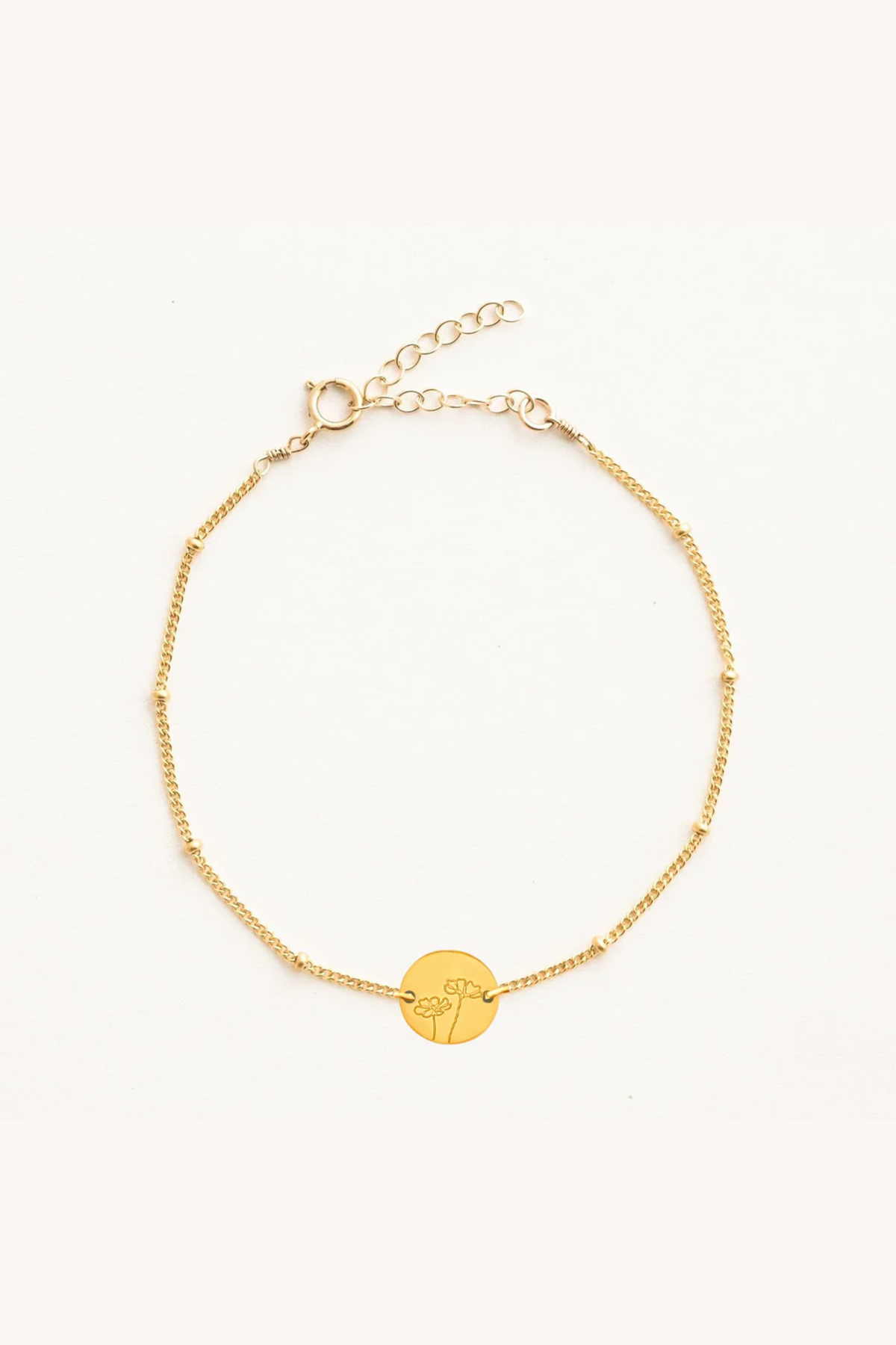 October Cosmos Gold Birthflower Bracelet