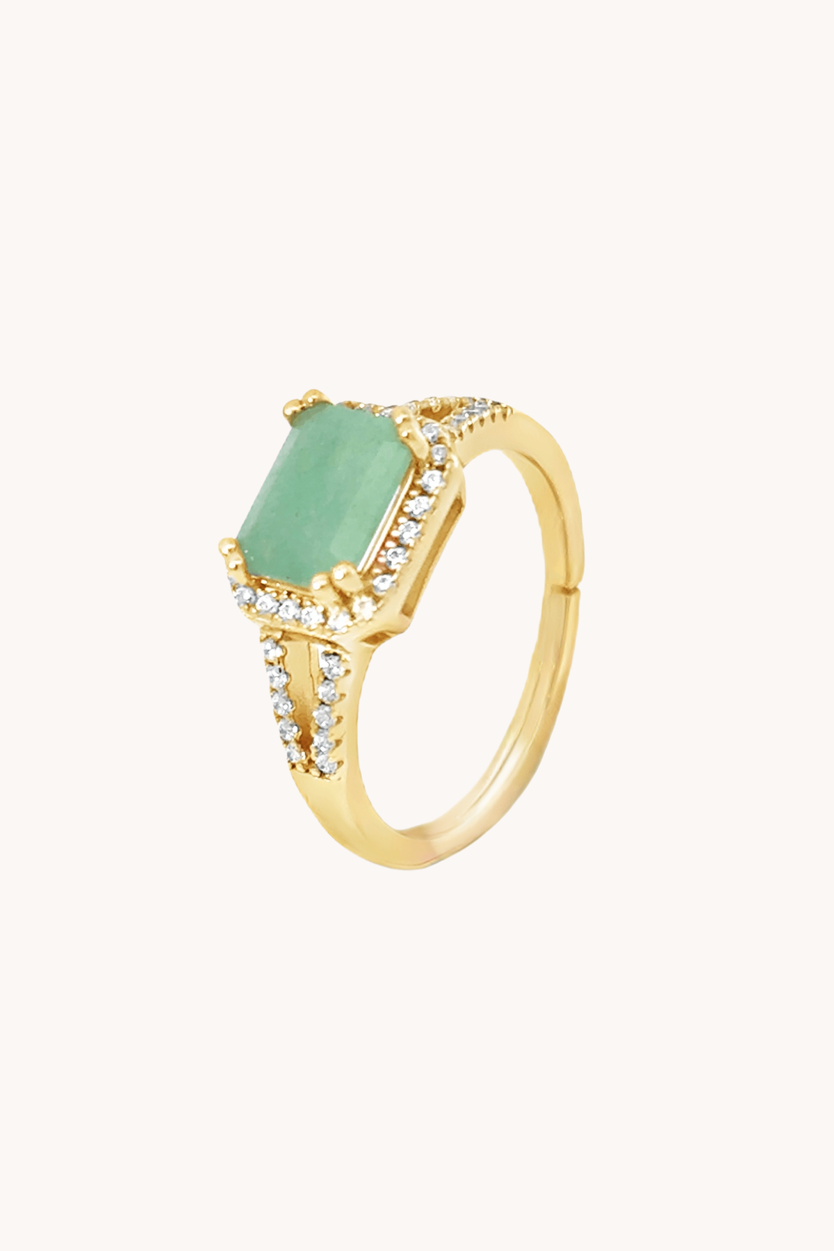 Jade Timeless Gold Adjustable Ring
