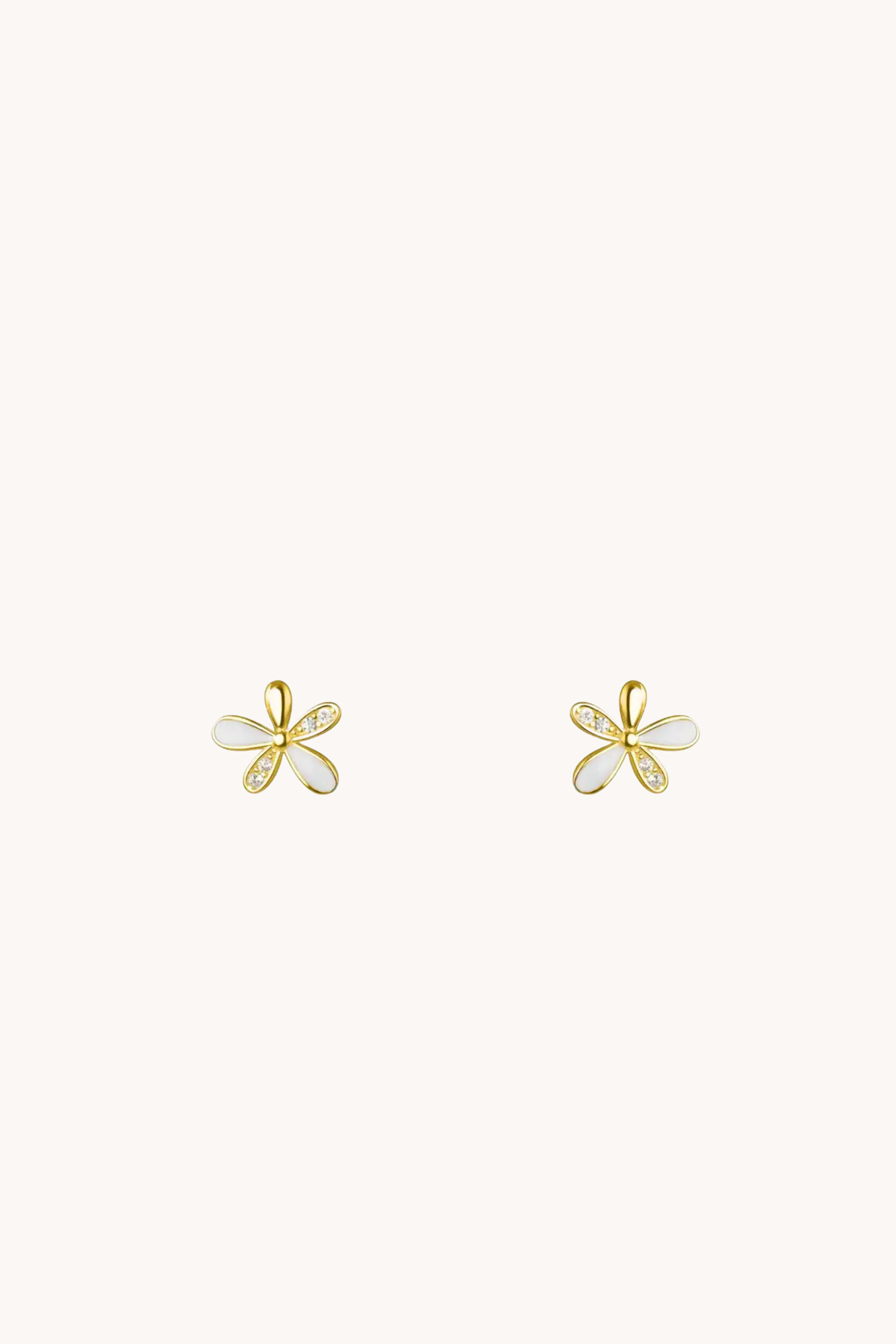 Viola Gold Stud Earrings