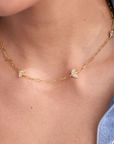 Bumblebee Paperclip Gold Necklace