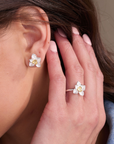 Daffodil Silver Adjustable Ring