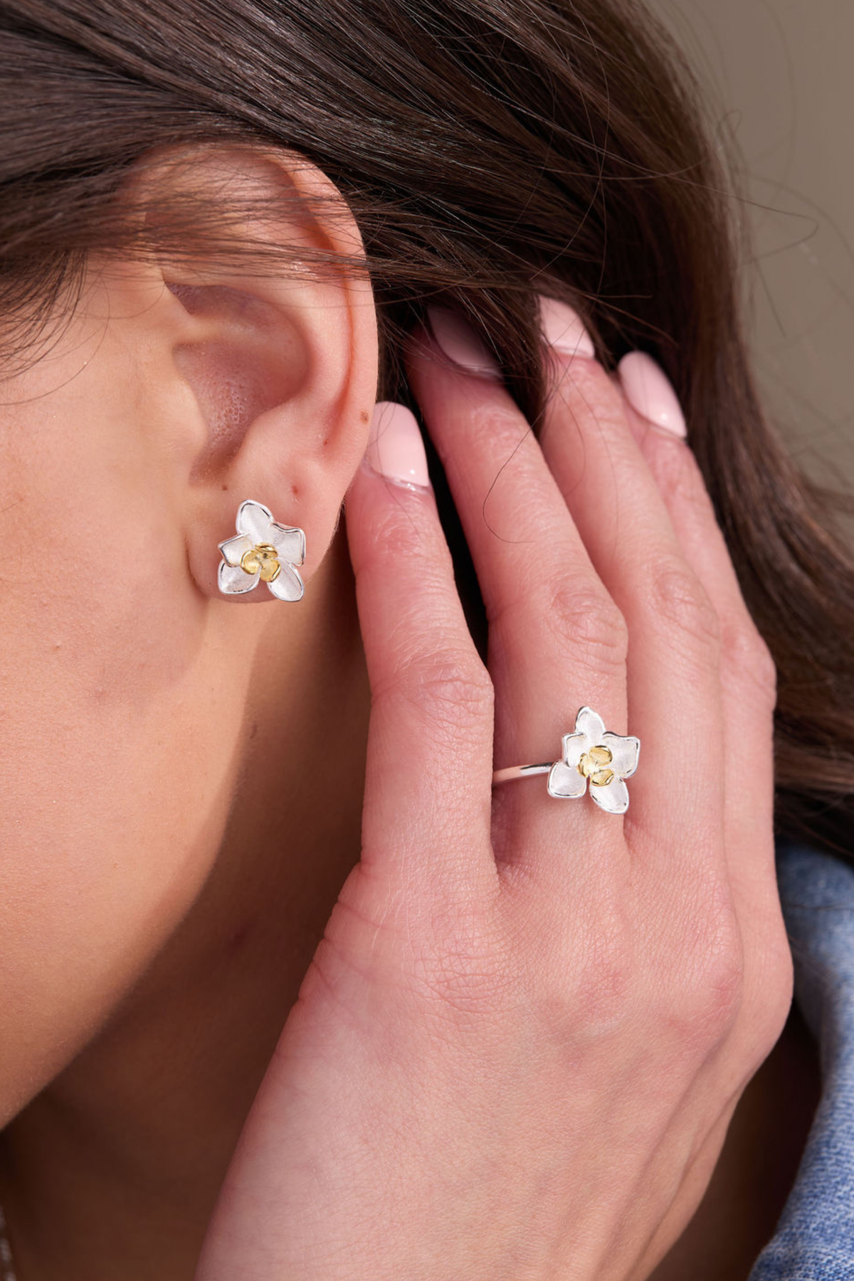 Daffodil Silver Adjustable Ring